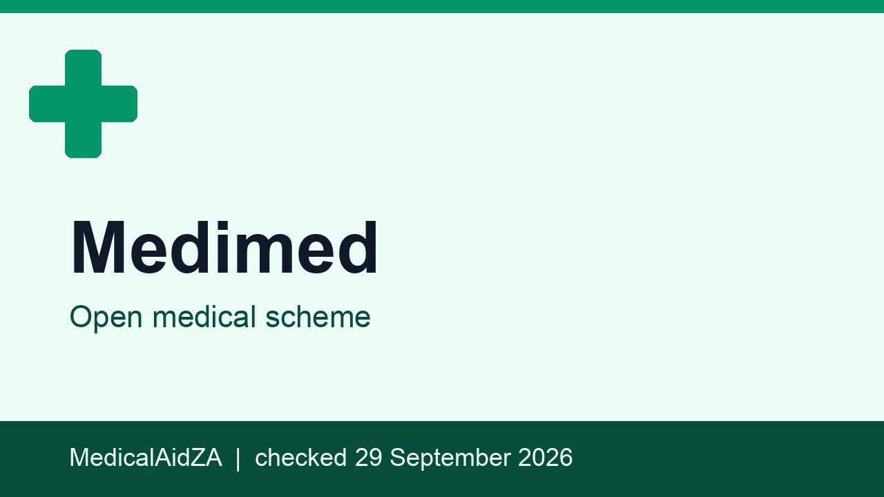 Medimed: open medical scheme, MedicalAidZA review