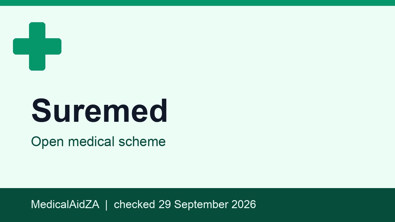 Suremed: open medical scheme, MedicalAidZA review
