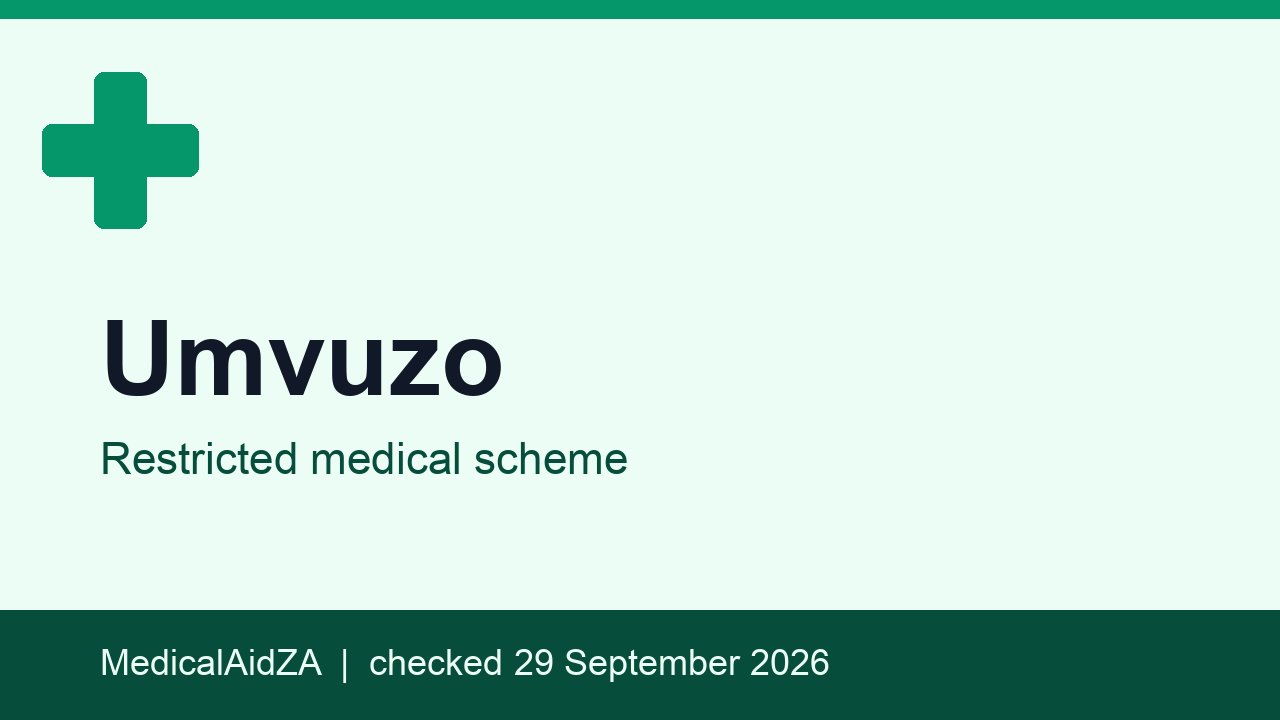 Umvuzo: restricted medical scheme, MedicalAidZA review